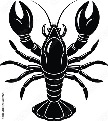 Silhouette of a Lobster