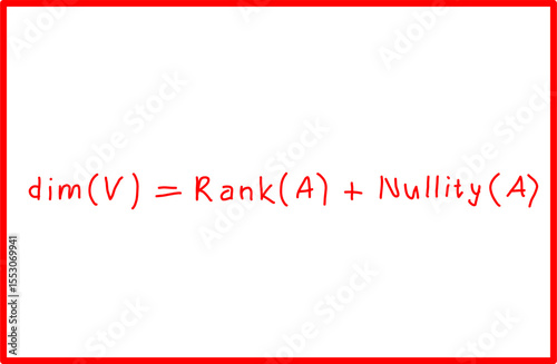 mathematical formula rank nullity theorem, linear algebra vector space
