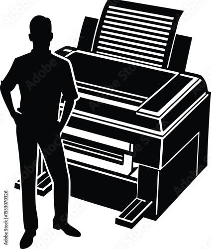 Silhouette of a Printer