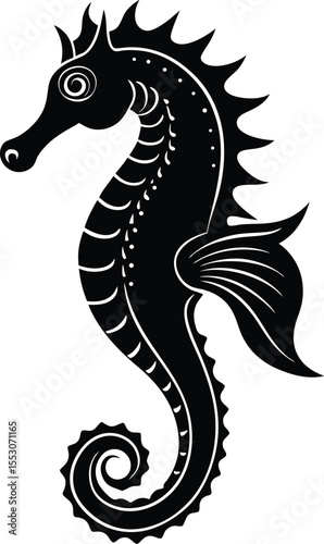 Silhouette of a Seahorse