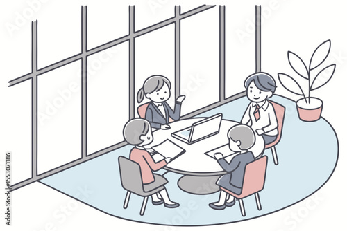 Kids as business executives interacting while meeting in conference room