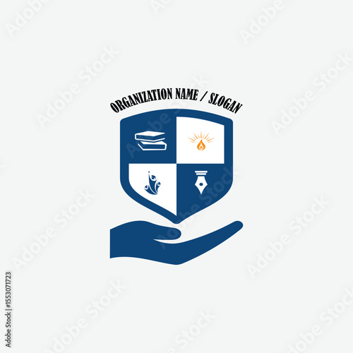 3376 educational logo school college university learning institute book academy organization