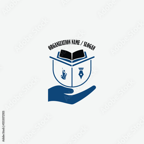 3379 educational logo school college university learning institute book academy organization