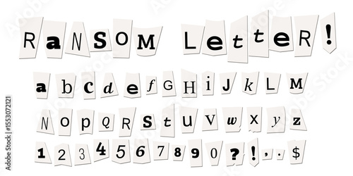 Photos Ransom letter newspaper text - design your custom blackmail note with this criminal set