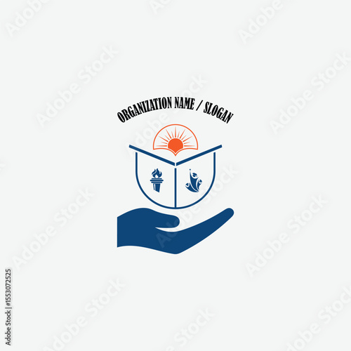 3389 educational logo school college university learning institute book academy organization