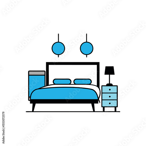 Elegant Bedroom Interior Showcasing Mid Century Modern Furniture and Decor Style