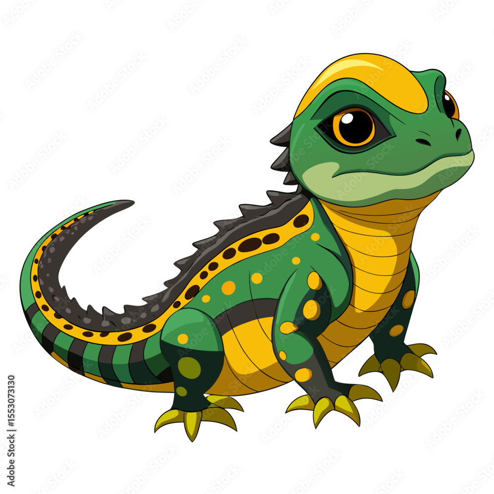 Fototapeta premium Ornate Uromastyx Vector Illustration – Baby Lizard with Decorative Pattern