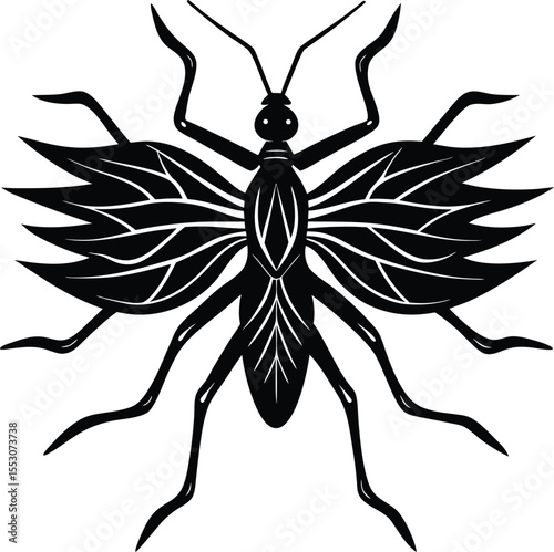 Silhouette of a Water Strider
