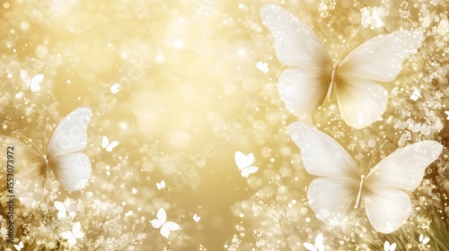 Golden Dreamland Butterflies in Sparkling Meadow