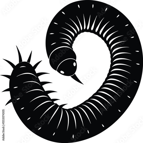 Silhouette of a Worm