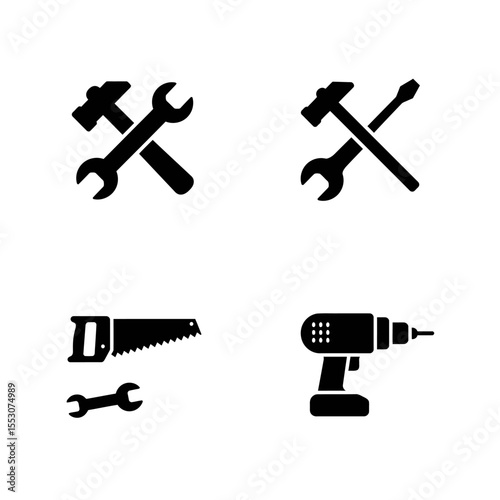 Vector tools collection. Tool icon set. Working tools. Tool kit icons. Working tools set. Tools and gears