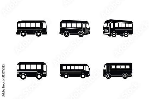 bus silhouette vector illustration