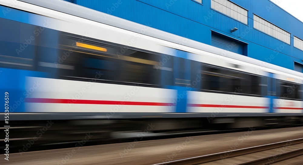 Fototapeta premium Train in motion blur