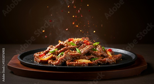 Sizzling Beef Stir-Fry with Aromatic Spices, a Culinary Delight