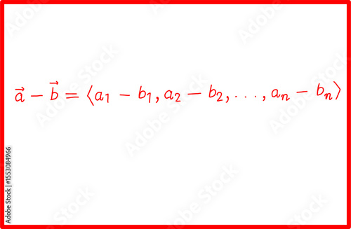 vector subtraction mathematical formula, vector linear algebra