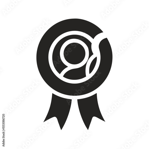 Abstract feminine form badge vector icon on transparent background with circular composition and flowing curves perfect for brand identity and body positivity design materials
