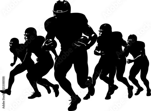 American football, football, players, NFL VECTOR BUNDLE