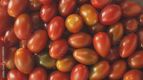 Abundant fresh cherry tomatoes on display
