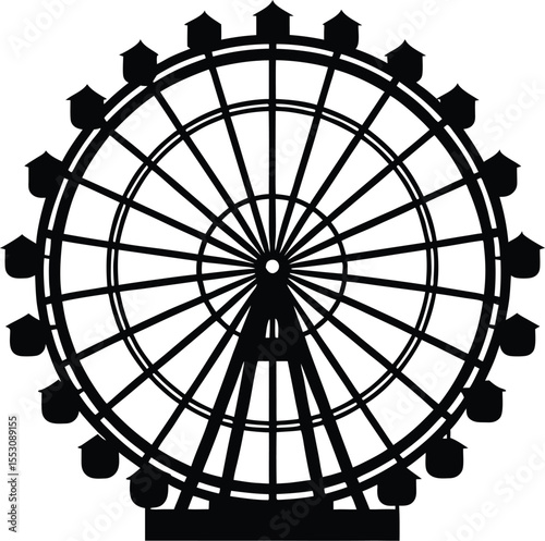 Silhouette of a Ferris Wheel