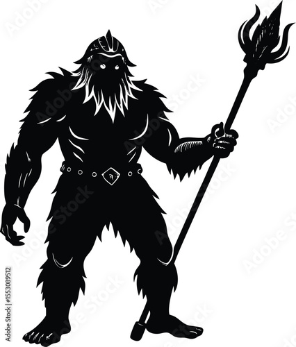 Silhouette of a Giant With Club