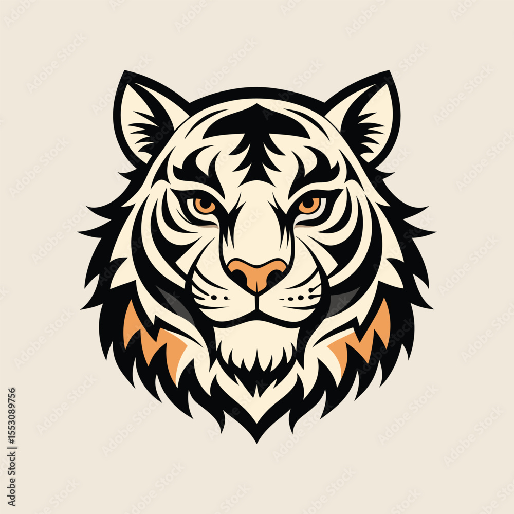 Fototapeta premium Tiger Head Illustration