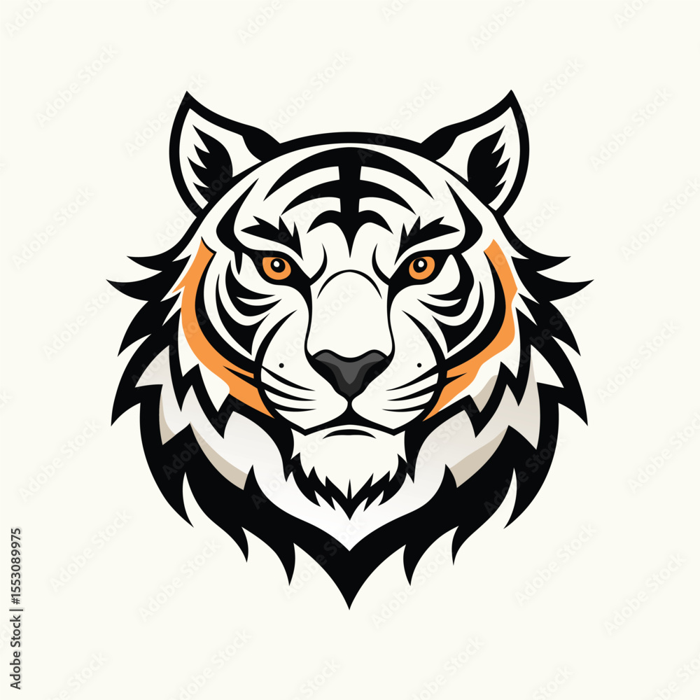 Fototapeta premium Tiger Head Illustration
