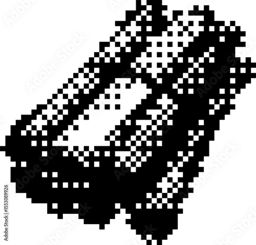 Dark Aesthetic Dithering Graphic Elements