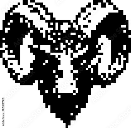 Dark Aesthetic Dithering Graphic Elements
