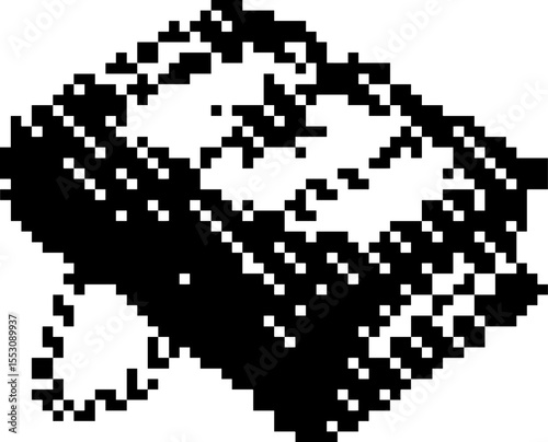 Dark Aesthetic Dithering Graphic Elements