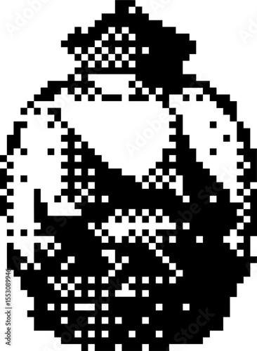 Dark Aesthetic Dithering Graphic Elements