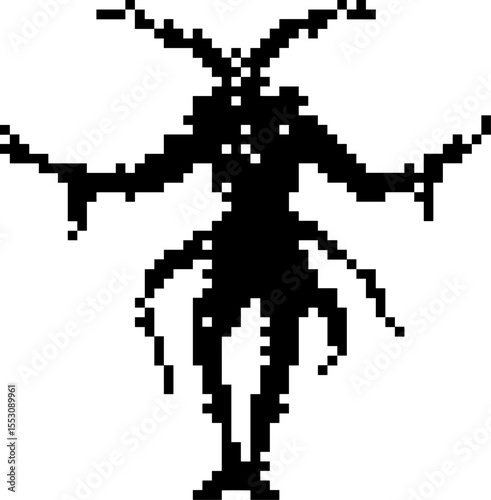 Dark Aesthetic Dithering Graphic Elements