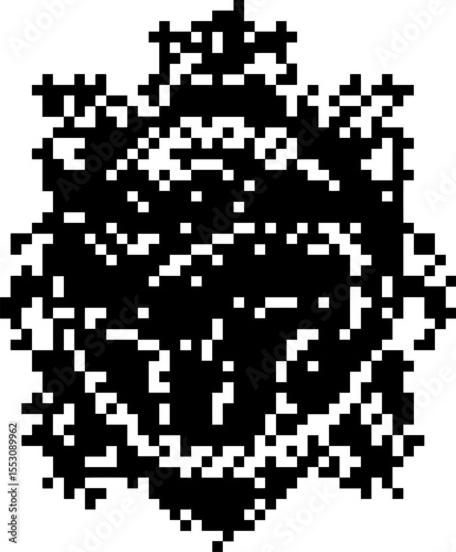 Dark Aesthetic Dithering Graphic Elements