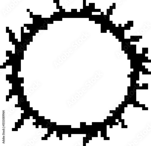 Dark Aesthetic Dithering Graphic Elements