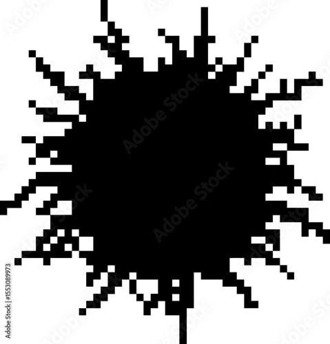 Dark Aesthetic Dithering Graphic Elements