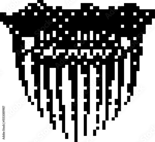 Dark Aesthetic Dithering Graphic Elements