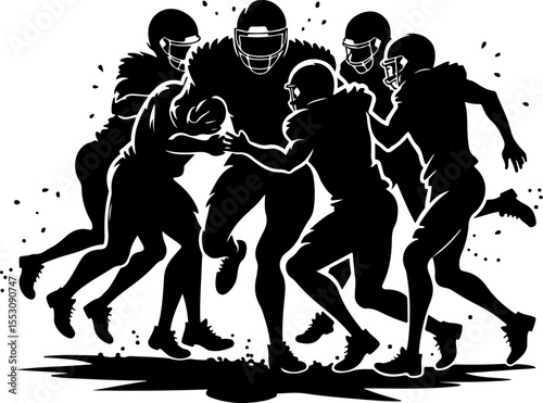 American football, football, players, NFL VECTOR BUNDLE