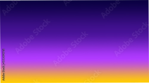 A vibrant gradient background shifting from deep indigo to violet, then warming into amber gold—evoking a surreal twilight-to-dawn transition.