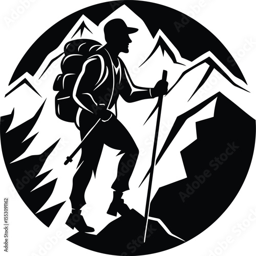 Silhouette of a Mountain Climber