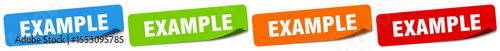 example sticker. example sticker set on white background