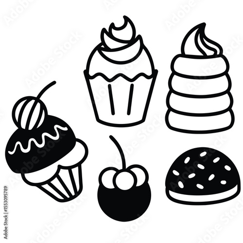 set of cakes Chocolate Dessert