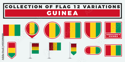 Guinea Flag Variations. A Collection of 12 Designs
