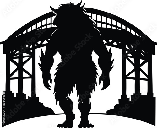 Silhouette of a Troll Under Bridge