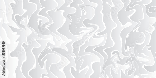 Cut paper card wih curved lines, white abstract sticker sample