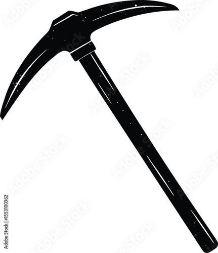 Silhouette of an Ancient Pickaxe