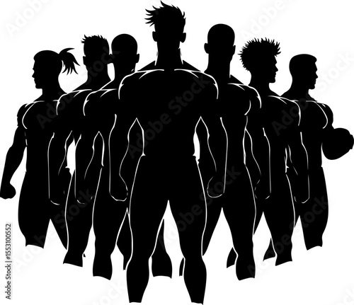 American football players  sports, action  vector bundle