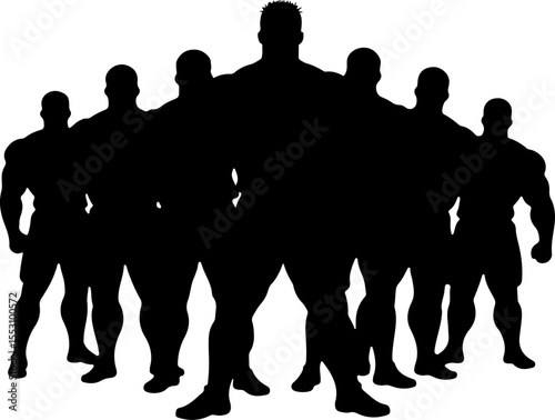American football players  sports, action  vector bundle