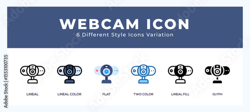 Webcam icon for web. mobile apps and ui.