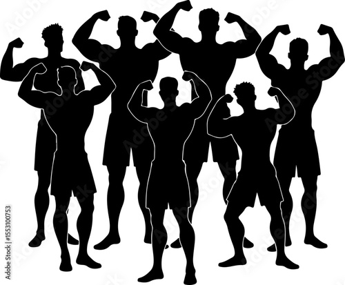 American football players  sports, action  vector bundle