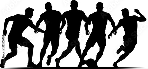 American football players  sports, action  vector bundle
