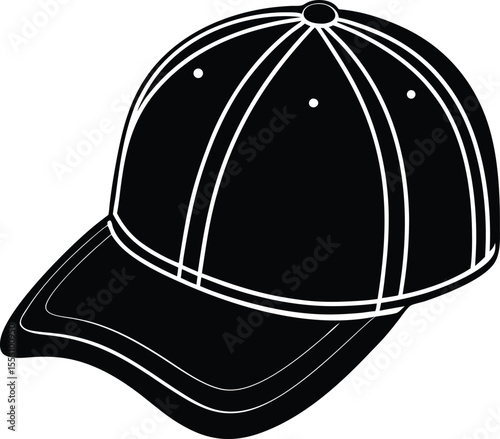 Silhouette of a Baseball Cap